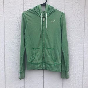 green American Eagle zip up hoodie